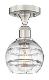 Rochester - 1 Light - 6 inch - Brushed Satin Nickel - Semi-Flush Mount (3442|616-1F-SN-G556-6CL)