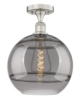 Rochester - 1 Light - 12 inch - Brushed Satin Nickel - Semi-Flush Mount (3442|616-1F-SN-G556-12SM)