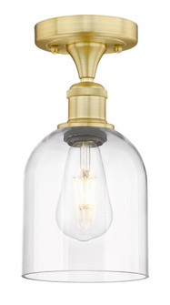 Bella - 1 Light - 6 inch - Satin Gold - Semi-Flush Mount (3442|616-1F-SG-G558-6CL)