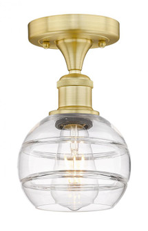 Rochester - 1 Light - 6 inch - Satin Gold - Semi-Flush Mount (3442|616-1F-SG-G556-6CL)
