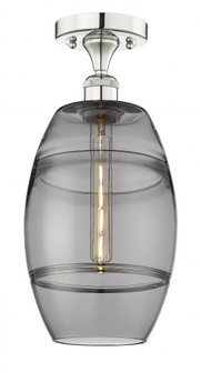 Vaz - 1 Light - 8 inch - Polished Nickel - Semi-Flush Mount (3442|616-1F-PN-G557-8SM)