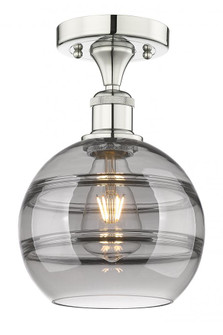 Rochester - 1 Light - 8 inch - Polished Nickel - Semi-Flush Mount (3442|616-1F-PN-G556-8SM)