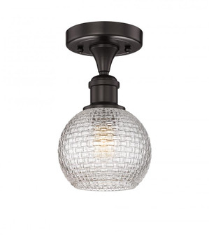 Athens - 1 Light - 6 inch - Oil Rubbed Bronze - Semi-Flush Mount (3442|616-1F-OB-G122C-6CL)