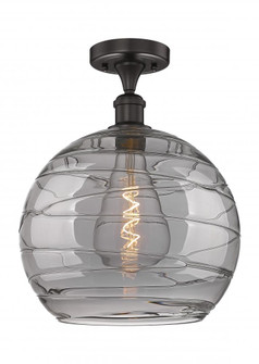 Athens Deco Swirl - 1 Light - 14 inch - Oil Rubbed Bronze - Semi-Flush Mount (3442|616-1F-OB-G1213-14SM)