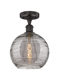 Athens Deco Swirl - 1 Light - 10 inch - Oil Rubbed Bronze - Semi-Flush Mount (3442|616-1F-OB-G1213-10SM)