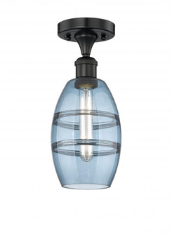 Vaz - 1 Light - 6 inch - Matte Black - Semi-Flush Mount (3442|616-1F-BK-G557-6BL)