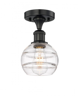 Rochester - 1 Light - 6 inch - Matte Black - Semi-Flush Mount (3442|616-1F-BK-G556-6CL)