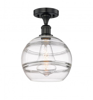 Rochester - 1 Light - 10 inch - Matte Black - Semi-Flush Mount (3442|616-1F-BK-G556-10CL)