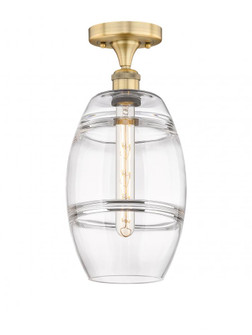 Vaz - 1 Light - 8 inch - Brushed Brass - Semi-Flush Mount (3442|616-1F-BB-G557-8CL)