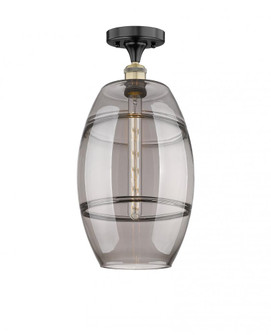 Vaz - 1 Light - 10 inch - Black Antique Brass - Semi-Flush Mount (3442|616-1F-BAB-G557-10SM)