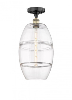 Vaz - 1 Light - 10 inch - Black Antique Brass - Semi-Flush Mount (3442|616-1F-BAB-G557-10CL)
