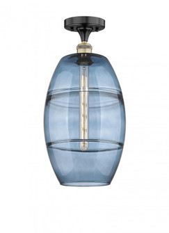 Vaz - 1 Light - 10 inch - Black Antique Brass - Semi-Flush Mount (3442|616-1F-BAB-G557-10BL)