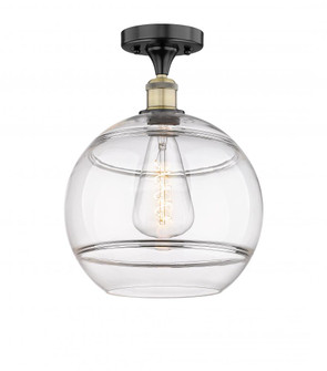 Rochester - 1 Light - 12 inch - Black Antique Brass - Semi-Flush Mount (3442|616-1F-BAB-G556-12CL)