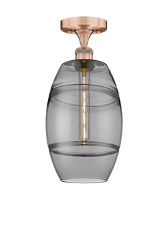 Vaz - 1 Light - 8 inch - Antique Copper - Semi-Flush Mount (3442|616-1F-AC-G557-8SM)