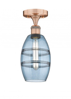 Vaz - 1 Light - 6 inch - Antique Copper - Semi-Flush Mount (3442|616-1F-AC-G557-6BL)