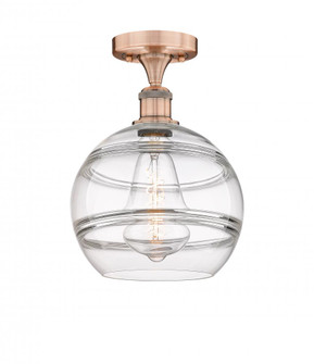 Rochester - 1 Light - 10 inch - Antique Copper - Semi-Flush Mount (3442|616-1F-AC-G556-10CL)