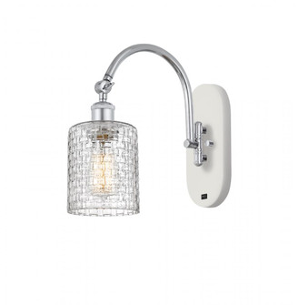Cobbleskill - 1 Light - 5 inch - White Polished Chrome - Adjustable Swing Arm (3442|518-1W-WPC-G112C-5CL)