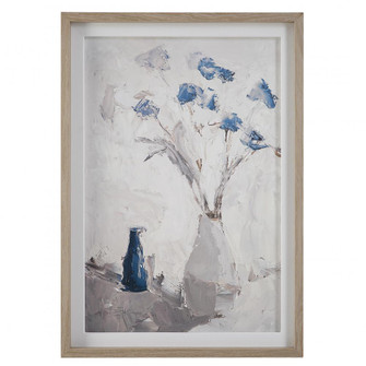 Uttermost Blue Flowers in Vase Framed Print (85|32287)