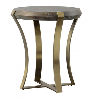 Uttermost Unite Brass Leg Wood Side Table (85|22940)