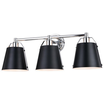 Barrington 24.25-in. 3 Light Vanity Matte Black and Chrome (51|W0424)
