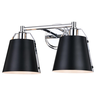 Barrington 16-in. 2 Light Vanity Matte Black and Chrome (51|W0423)