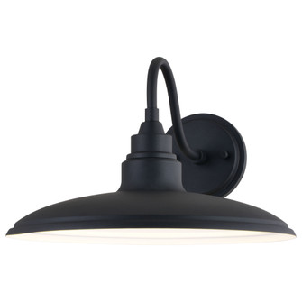 VAXCEL Tucson 8.5 in. H 1-Light Textured Black and Glossy White Farmhouse Outdoor Wall Sconce, Durab (51|T0679)