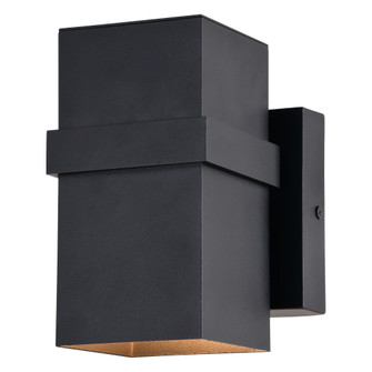 VAXCEL Lavage 7 in. H 1-Light Textured Black Outdoor Wall Sconce made of Rust-Resistant Aluminum Met (51|T0660)