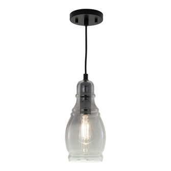 Millie Matte Black Mini Pendant Ceiling Light Smoke Gray Glass (51|P0377)