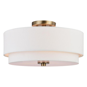 Burnaby 16-in Semi-Flush Mount Matte Brass (51|C0280)