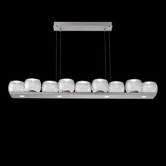 Vessel 59-inch Platform Linear-Satin Nickel-Clear Blown Glass-Stainless Cable-LED 2700K (1289|PLB0091-0C-SN-C-CA1-L1)