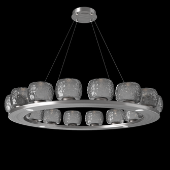 Vessel 48-inch Platform Ring-Satin Nickel-Smoke Blown Glass-Stainless Cable-LED 2700K (1289|CHB0091-0D-SN-S-CA1-L1)