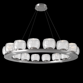 Vessel 48-inch Platform Ring-Satin Nickel-Clear Blown Glass-Stainless Cable-LED 2700K (1289|CHB0091-0D-SN-C-CA1-L1)