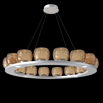 Vessel 48-inch Platform Ring-Classic Silver-Bronze Blown Glass-Stainless Cable-LED 3000K (1289|CHB0091-0D-CS-B-CA1-L3)