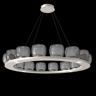 Vessel 48-inch Platform Ring-Beige Silver-Smoke Blown Glass-Stainless Cable-LED 3000K (1289|CHB0091-0D-BS-S-CA1-L3)