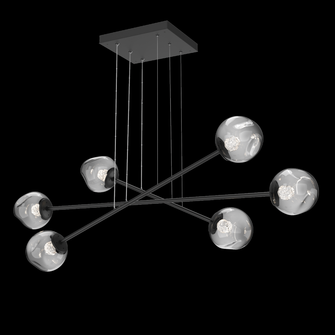 Luna Triple Moda-Matte Black-Floret Inner - Smoke Outer-Stainless Cable-LED 2700K (1289|PLB0086-M3-MB-FS-CA1-L1)