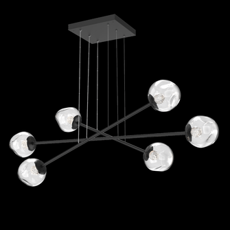 Luna Triple Moda-Matte Black-Floret Inner - Clear Outer-Stainless Cable-LED 2700K (1289|PLB0086-M3-MB-FC-CA1-L1)