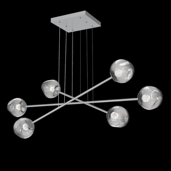 Luna Triple Moda-Classic Silver-Floret Inner - Smoke Outer-Stainless Cable-LED 2700K (1289|PLB0086-M3-CS-FS-CA1-L1)