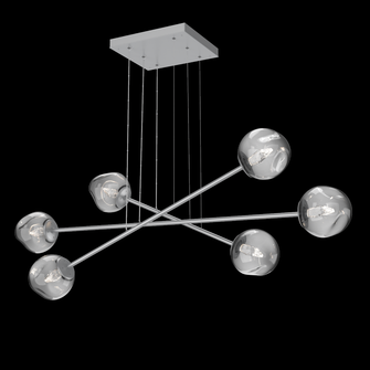 Luna Triple Moda-Classic Silver-Geo Inner - Smoke Outer-Stainless Cable-LED 2700K (1289|PLB0086-M3-CS-GS-CA1-L1)