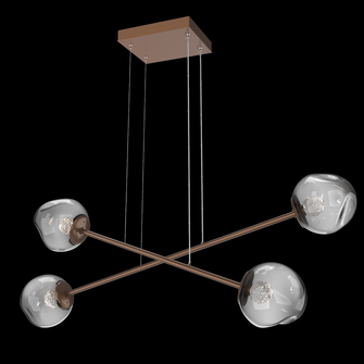Luna Double Moda-Burnished Bronze-Floret Inner - Smoke Outer-Stainless Cable-LED 2700K (1289|PLB0086-M2-BB-FS-CA1-L1)