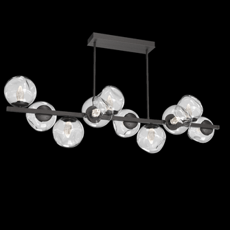 Luna 10pc Twisted Branch-Graphite-Geo Inner - Clear Outer-Threaded Rod Suspension-LED 2700K (1289|PLB0086-T0-GP-GC-001-L1)