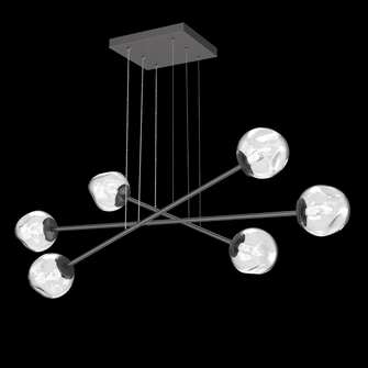 Luna Triple Moda-Graphite-Geo Inner - Clear Outer-Stainless Cable-LED 3000K (1289|PLB0086-M3-GP-GC-CA1-L3)