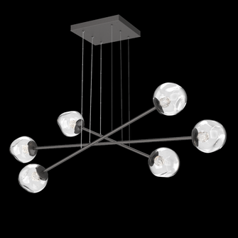 Luna Triple Moda-Graphite-Floret Inner - Clear Outer-Stainless Cable-LED 3000K (1289|PLB0086-M3-GP-FC-CA1-L3)