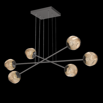 Luna Triple Moda-Graphite-Floret Inner - Bronze Outer-Stainless Cable-LED 3000K (1289|PLB0086-M3-GP-FB-CA1-L3)