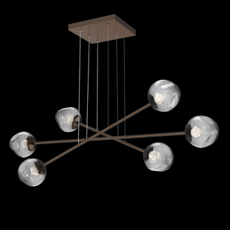 Luna Triple Moda-Flat Bronze-Zircon Inner - Smoke Outer-Stainless Cable-LED 3000K (1289|PLB0086-M3-FB-ZS-CA1-L3)