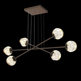 Luna Triple Moda-Flat Bronze-Floret Inner - Amber Outer-Stainless Cable-LED 3000K (1289|PLB0086-M3-FB-FA-CA1-L3)