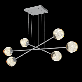 Luna Triple Moda-Classic Silver-Floret Inner - Amber Outer-Stainless Cable-LED 3000K (1289|PLB0086-M3-CS-FA-CA1-L3)