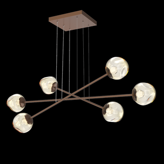 Luna Triple Moda-Burnished Bronze-Zircon Inner - Amber Outer-Stainless Cable-LED 3000K (1289|PLB0086-M3-BB-ZA-CA1-L3)