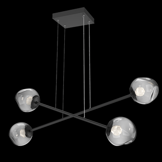 Luna Double Moda-Matte Black-Zircon Inner - Smoke Outer-Stainless Cable-LED 3000K (1289|PLB0086-M2-MB-ZS-CA1-L3)