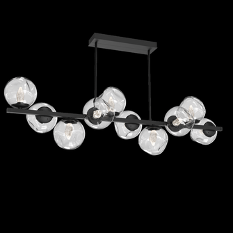 Luna 10pc Twisted Branch-Matte Black-Geo Inner - Clear Outer-Threaded Rod Suspension-LED 3000K (1289|PLB0086-T0-MB-GC-001-L3)