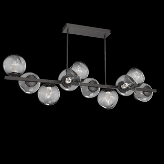 Luna 10pc Twisted Branch-Graphite-Geo Inner - Smoke Outer-Threaded Rod Suspension-LED 3000K (1289|PLB0086-T0-GP-GS-001-L3)